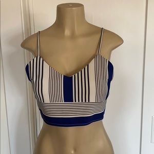 Forever 21 blue and white top